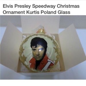 Rare Elvis speedway glass ornament